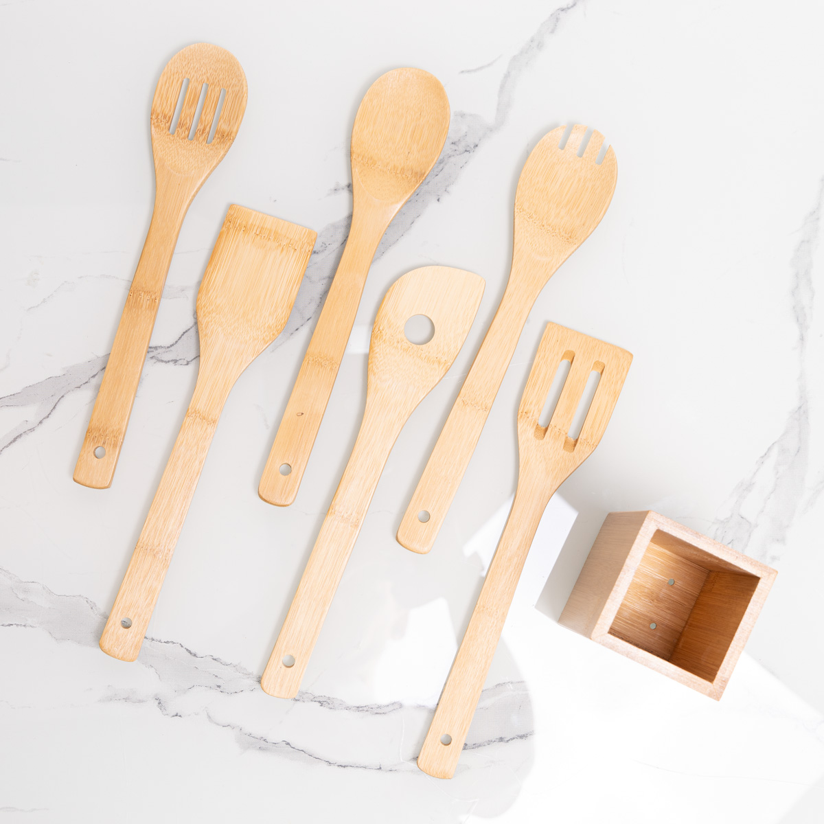 Set di Cucchiai con Contenitore e Testo per Maghi della Cucina