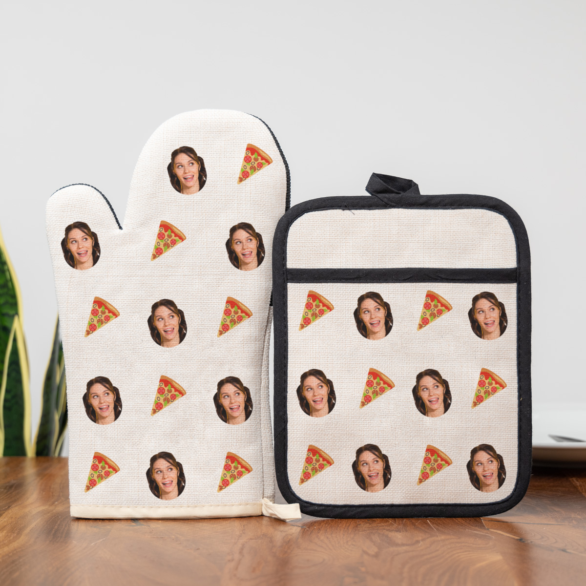 Set Guanto da Forno e Presina con Faccia