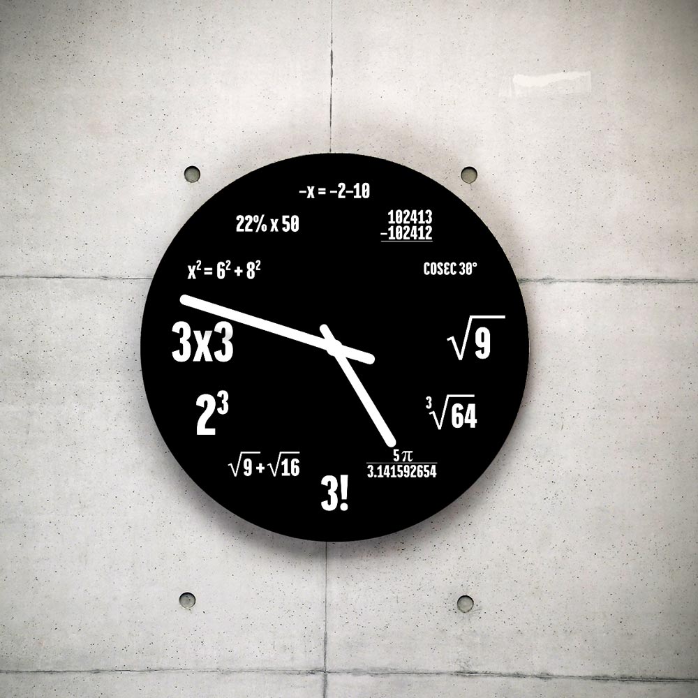 Orologio Formule Matematiche