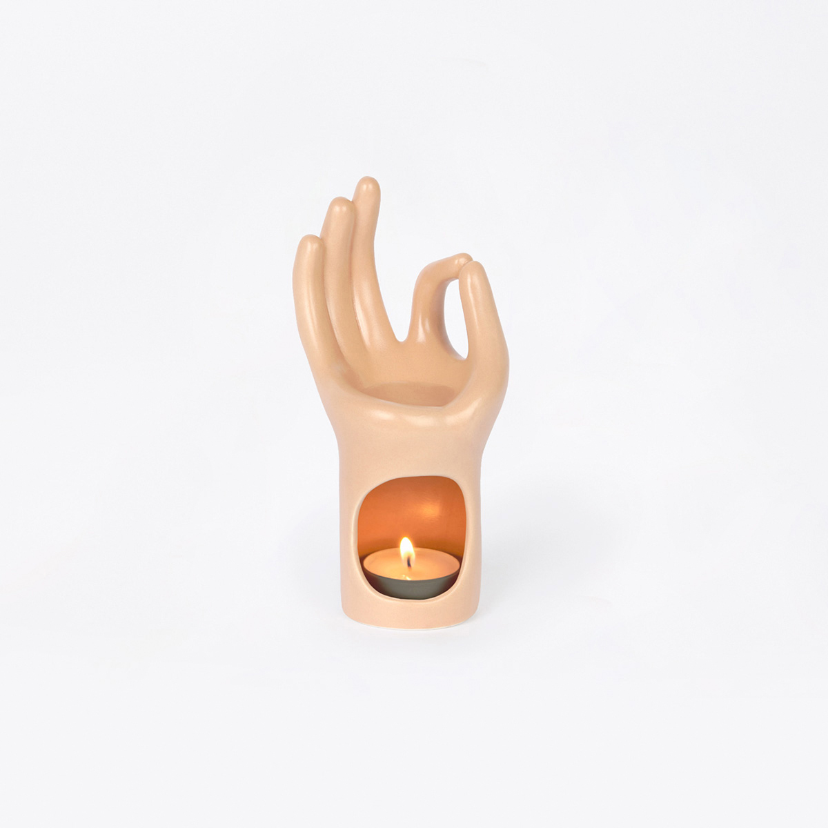 Lampada Yoga Profumata con Mano Om
