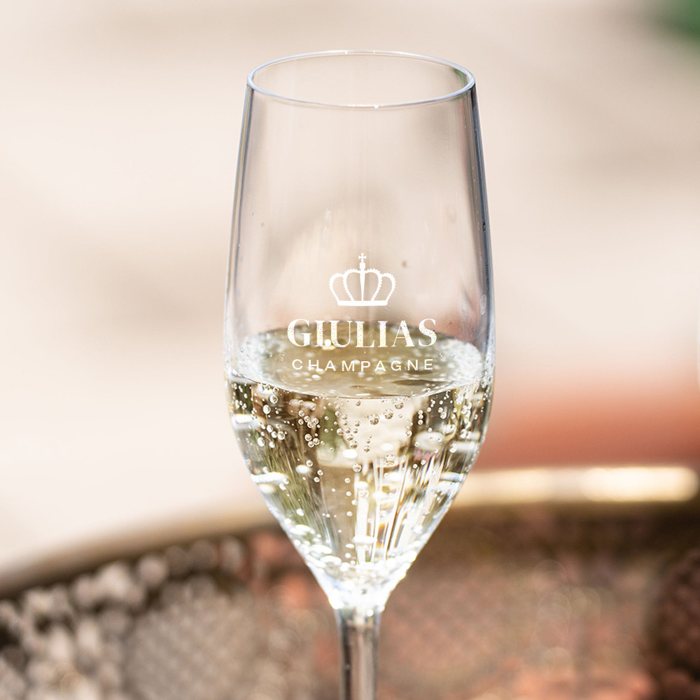 Bicchiere da Champagne Personalizzato con Corona e Nome Regali per Lei Regali per un'Amica Regali per la Sorella Regali per la Mamma Regali Romantici Regali di Matrimonio Regalini