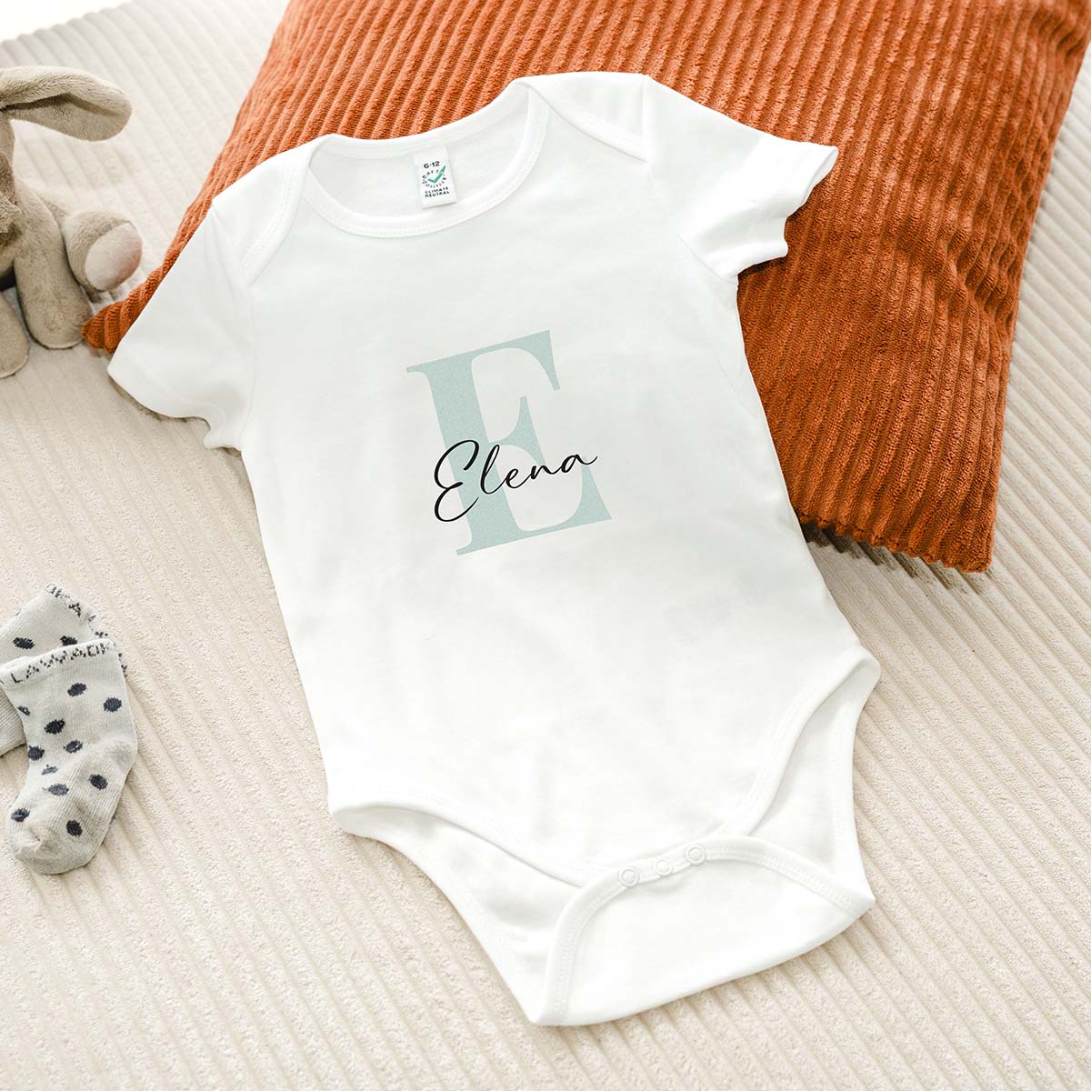 Body Neonato Personalizzato con Monogramma, Regali Romantici, Regali di Matrimonio, Regalini, Regalo, Idee Regalo