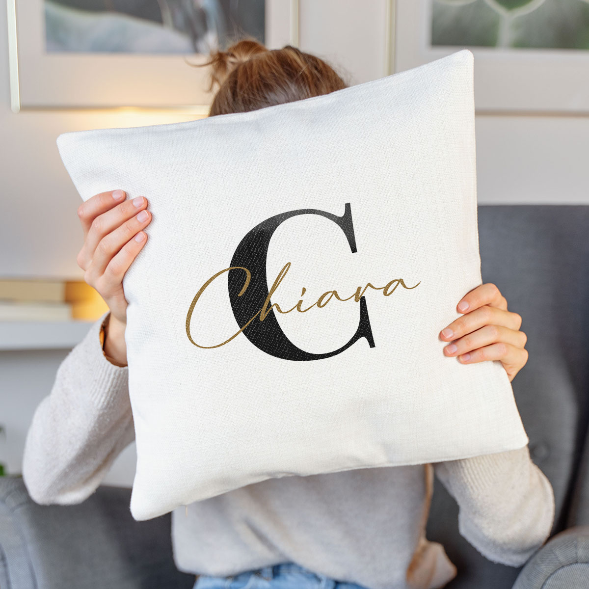 Federa per Cuscino Personalizzata con Monogramma, Regali San Valentino, Regali Divertenti, Regali Romantici, Regali di Matrimonio, Regalini, Regalo, Idee Regalo