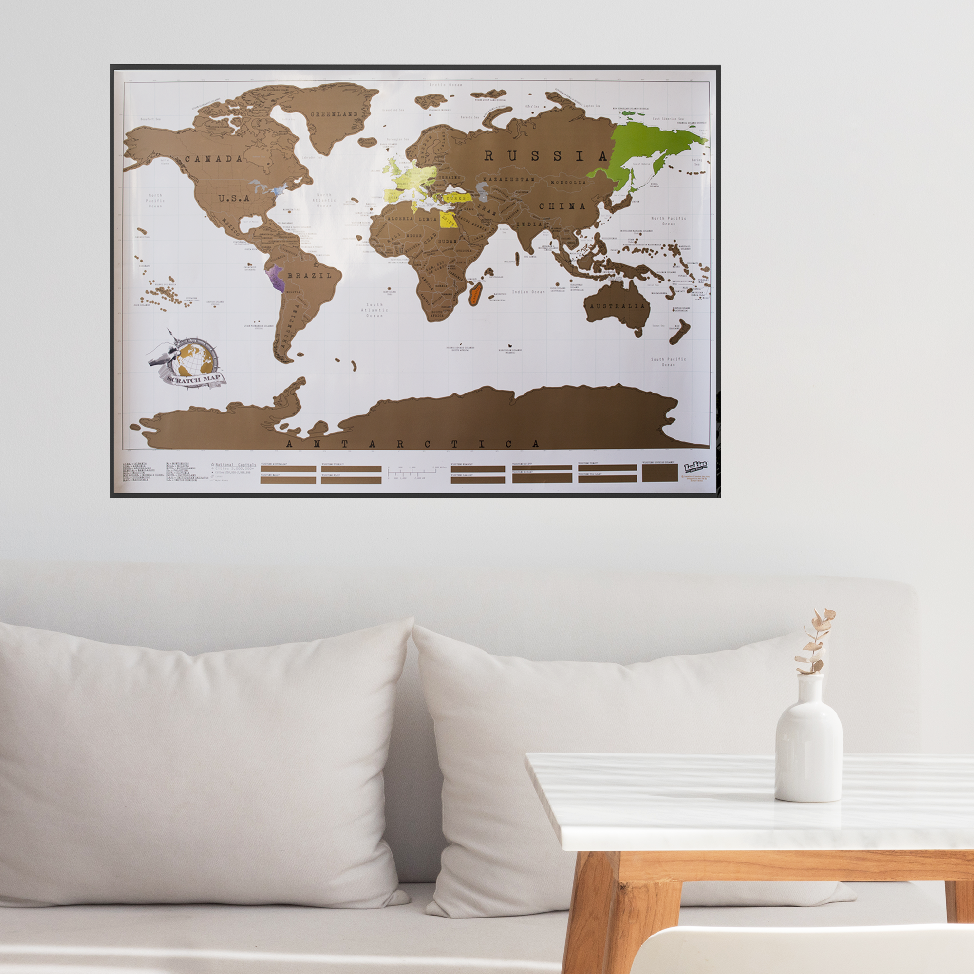 Mappa del mondo da grattare