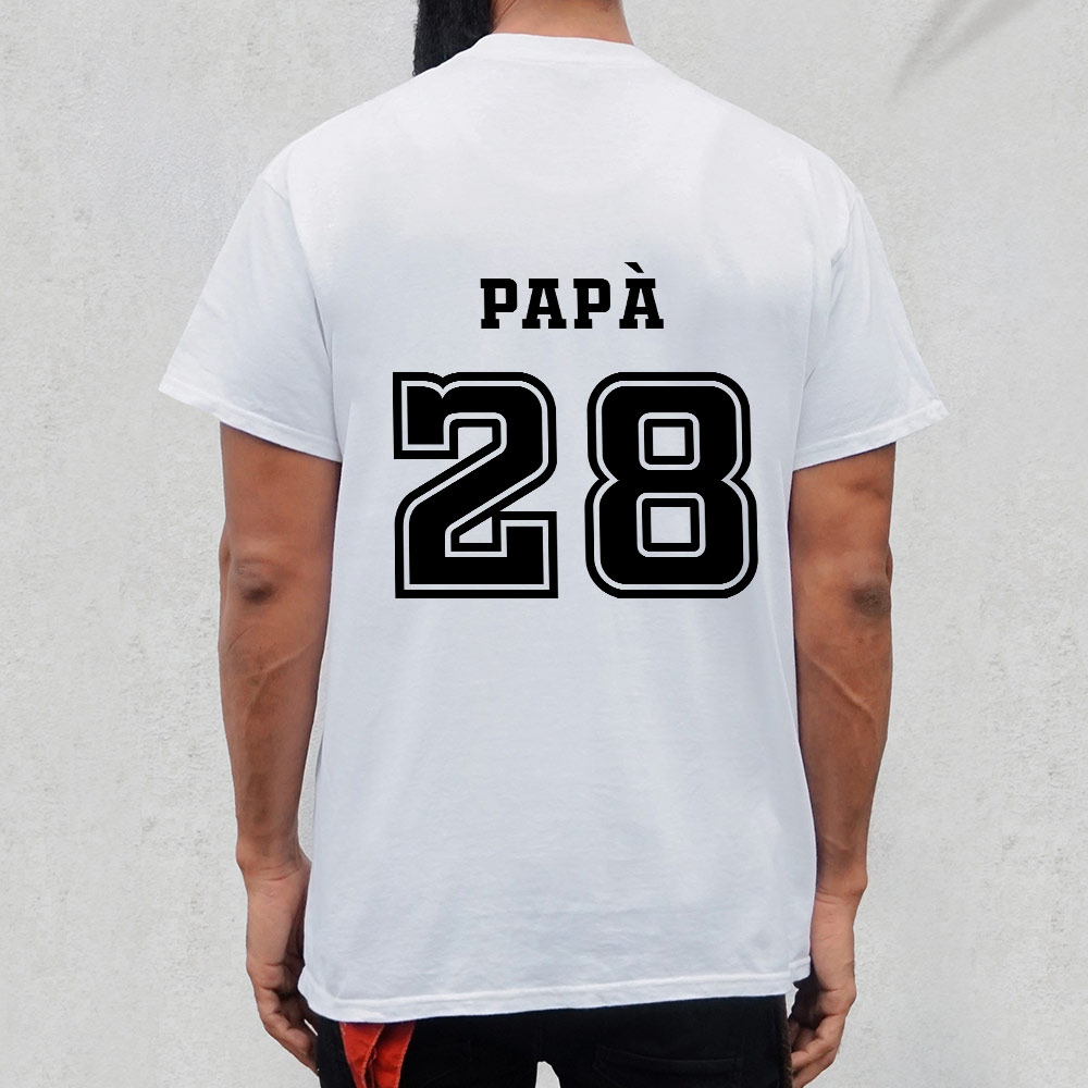 Maglietta Personalizzata con Numero e Nome, Regali per il Papà, Regali Divertenti, Regali Romantici, Regali di Matrimonio, Regalini, Regalo, Idee Regalo