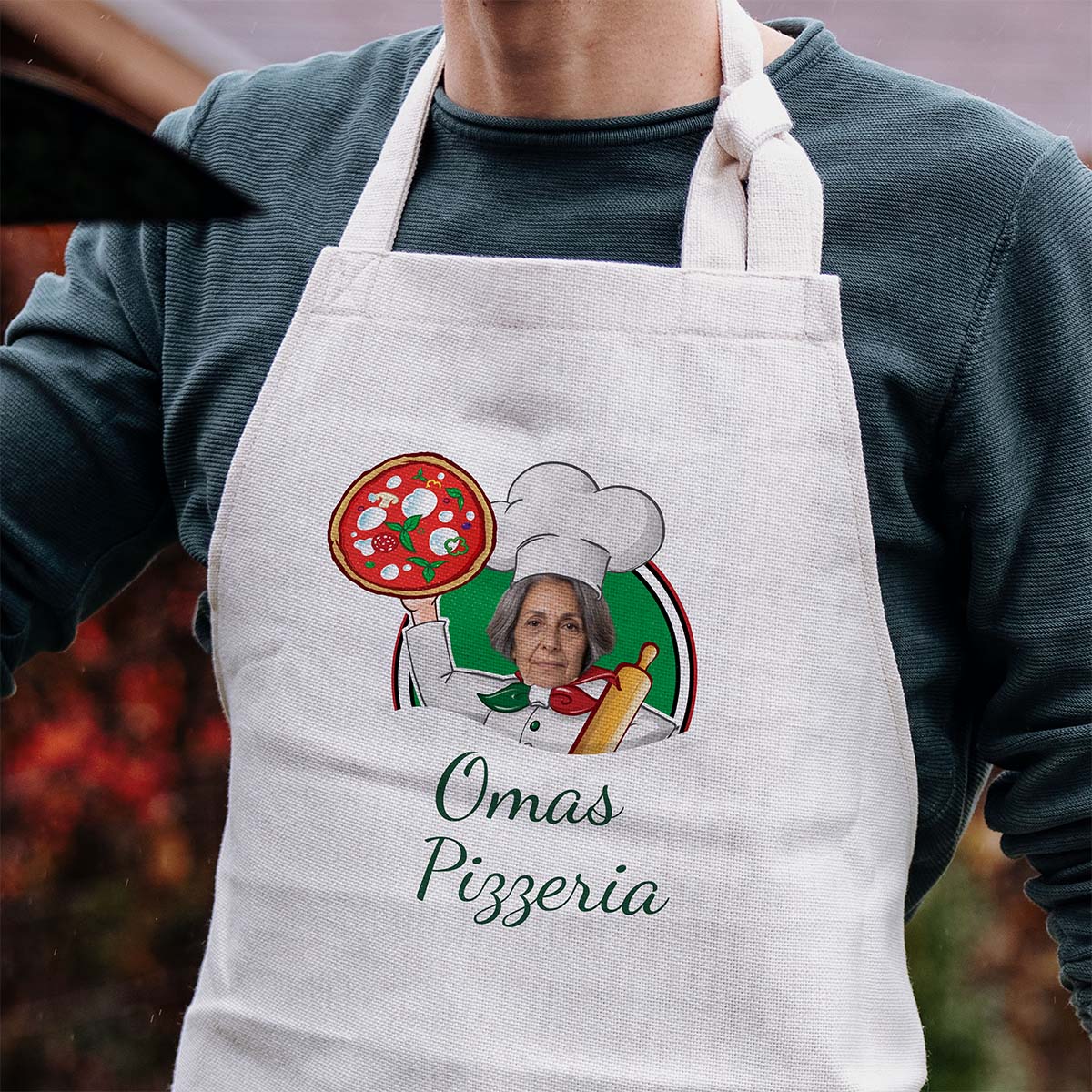 Grembiule Cucina Personalizzato con Foto e Nome Pizzeria