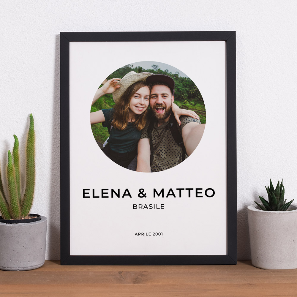 Poster con Foto e Testo su 3 Righe