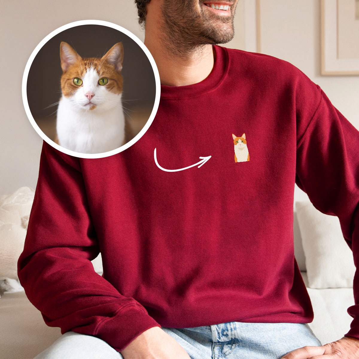 Felpa Personalizzata con Foto del Cane