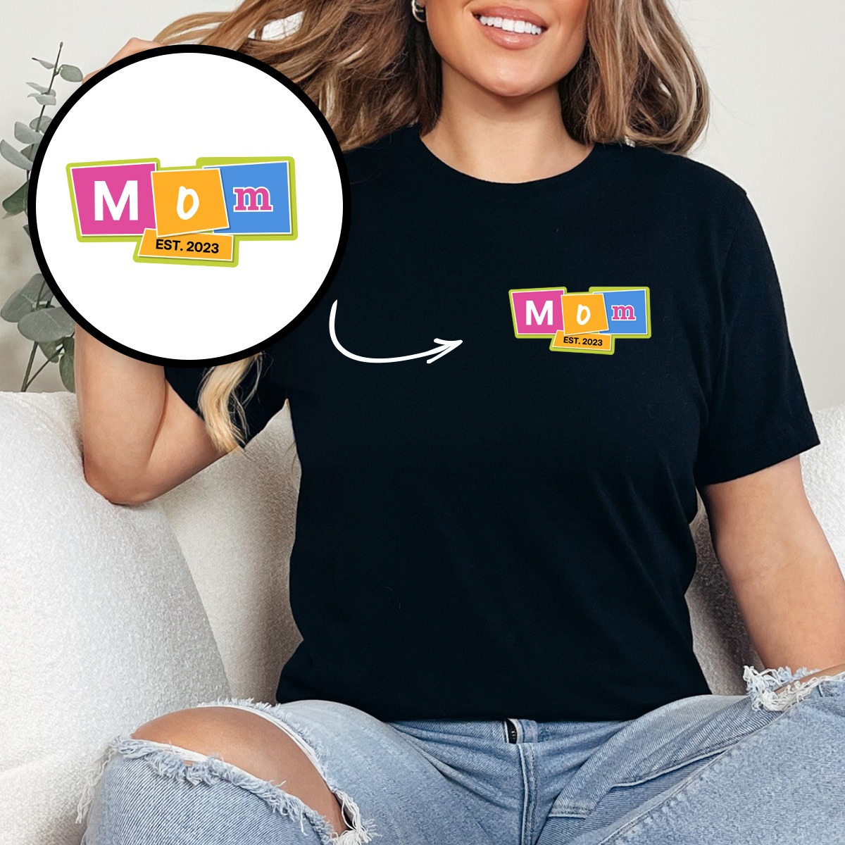 Maglietta Personalizzata con Scritta Mama Memphis