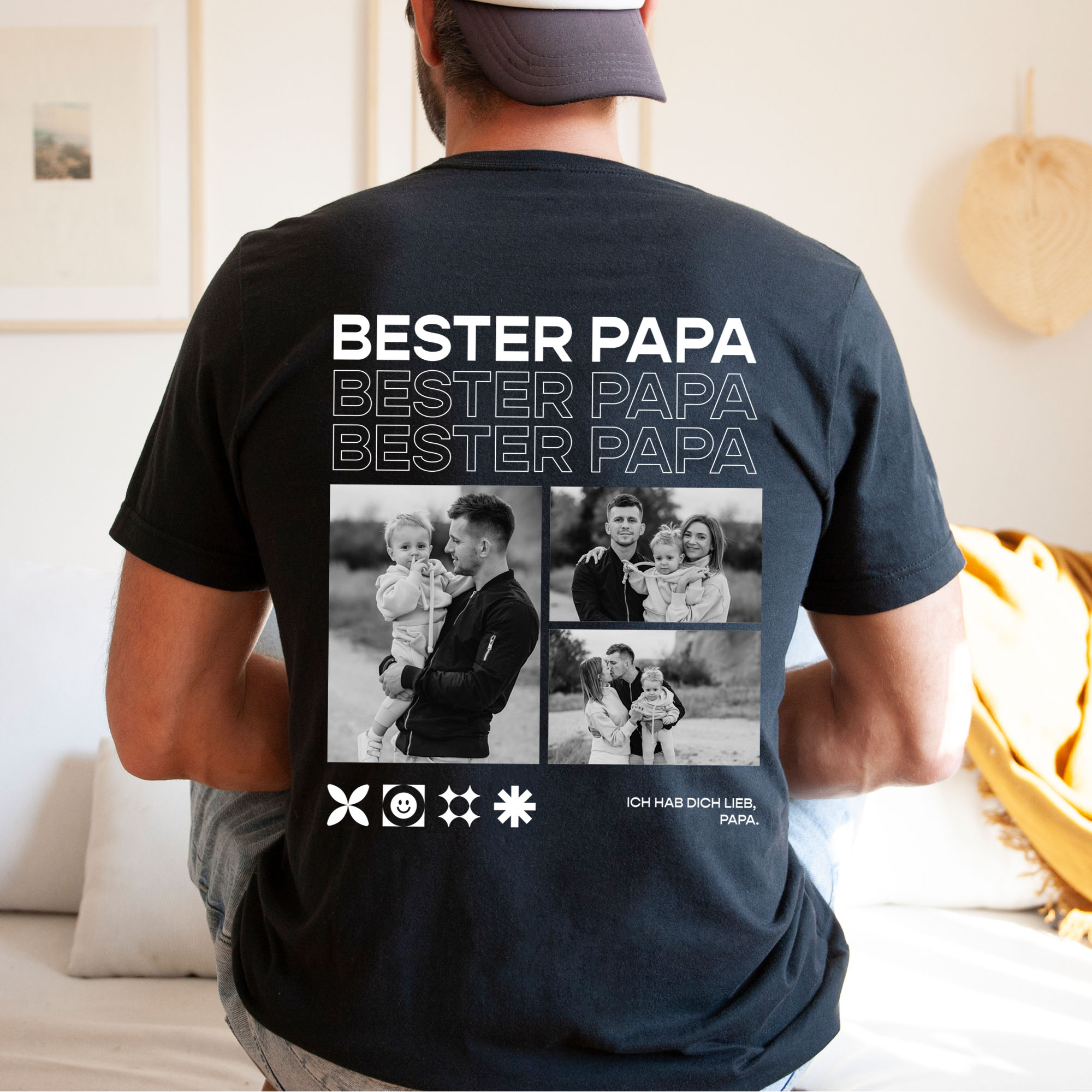 Maglietta Personalizzata con Foto e Testo Bianco e Nero, Regali Foto, Regali Divertenti, Regali Romantici, Regali di Matrimonio, Regalini, Regalo, Ide