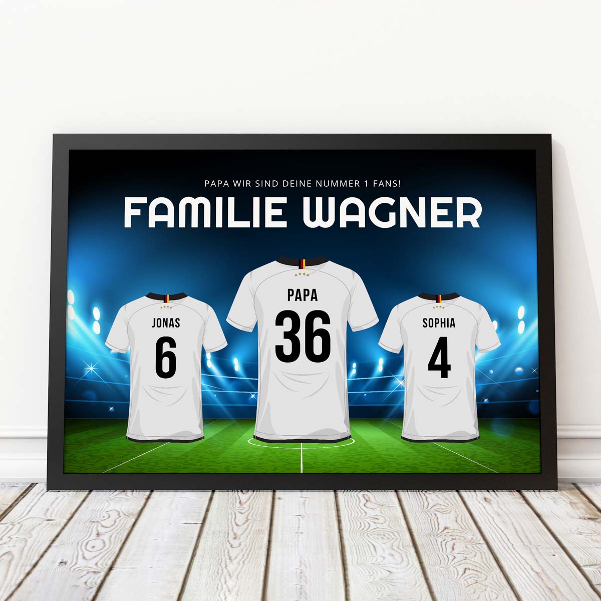 Poster Personalizzato per la Famiglia con Maglie da Calcio