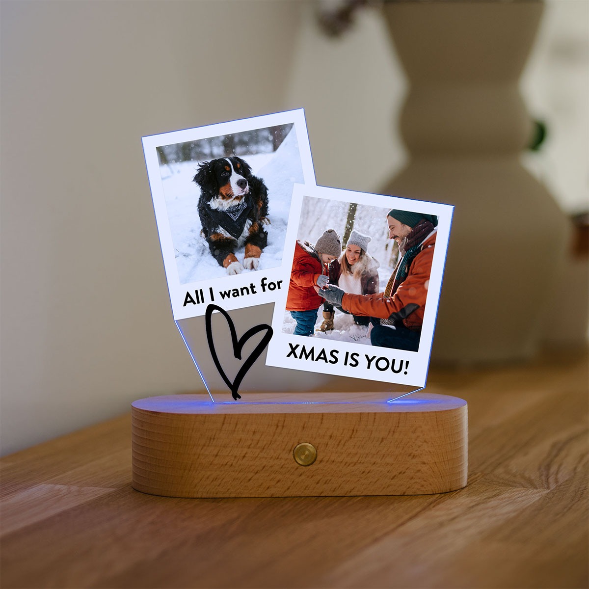 Lampada LED Personalizzata con Foto Polaroid