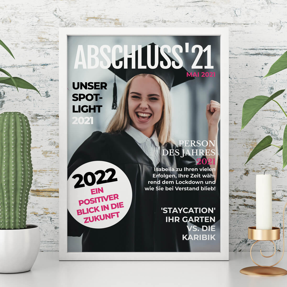 Poster Personalizzato in Stile Copertina di Rivista