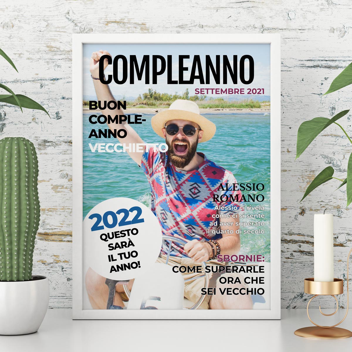 Poster Personalizzato in Stile Copertina di Rivista