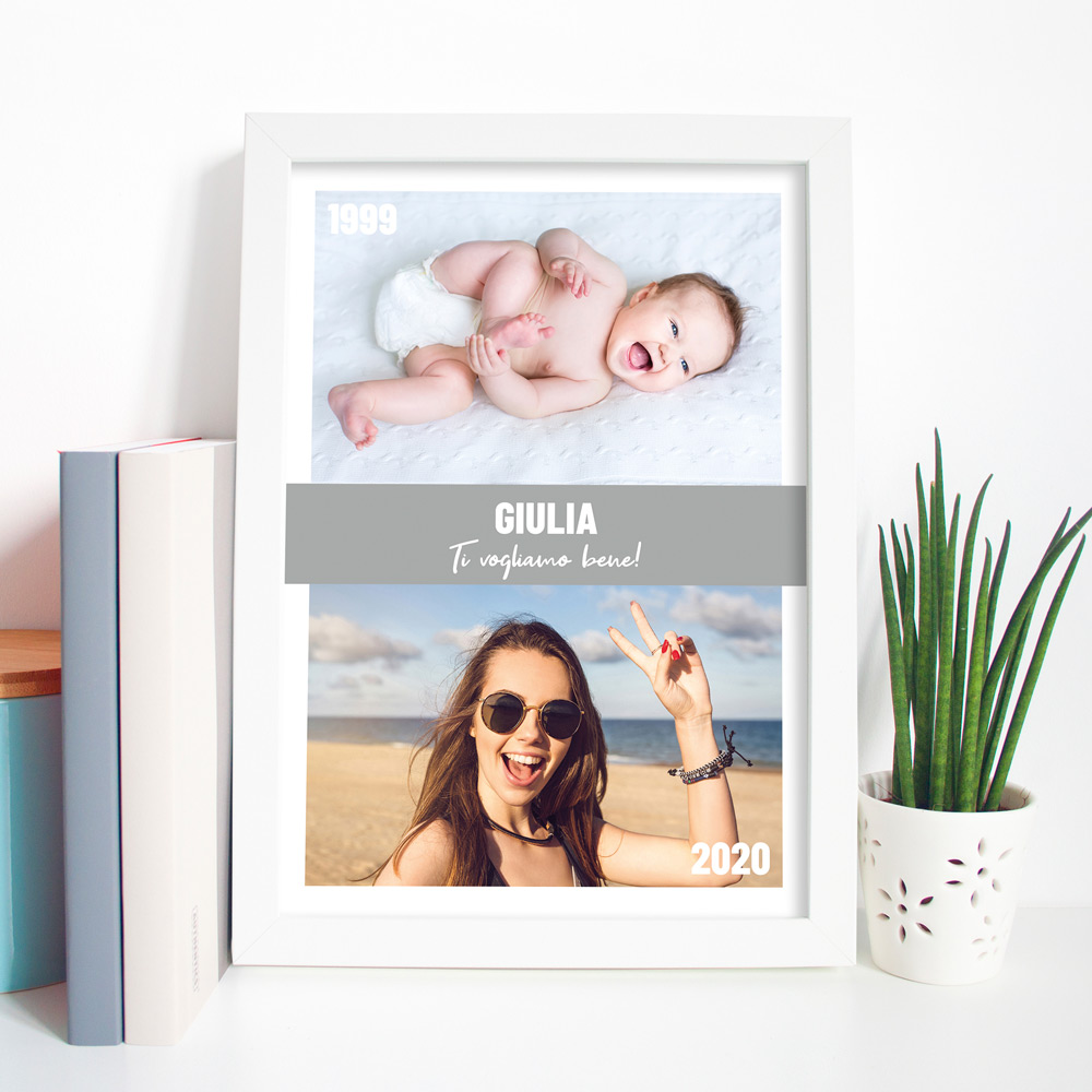 Poster Personalizzato con 2 Foto e Testo