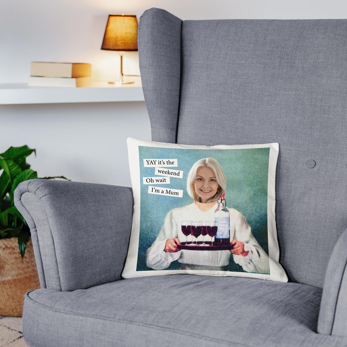 Federa Cuscino Personalizzata con Faccia in Design Retrò