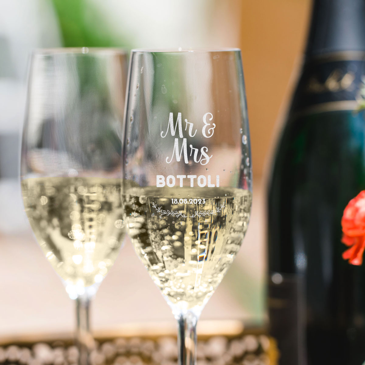 Bicchiere da Champagne Personalizzato per Matrimonio Regali Romantici Regali di Matrimonio Regalo Idee Regalo