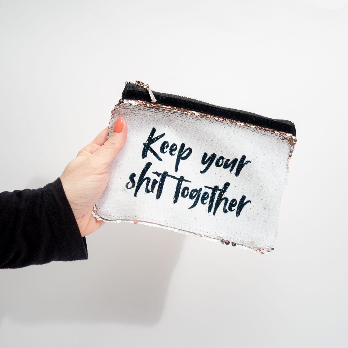 Pochette con Paillettes Personalizzabile con Testo
