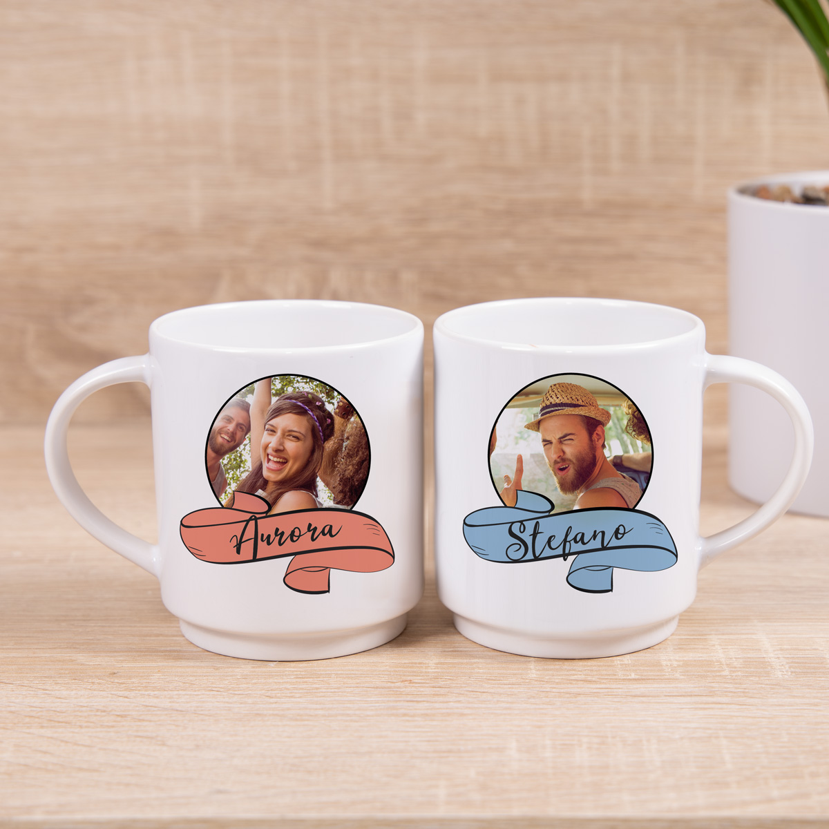 Tazza Impilabile con Immagine e Testo