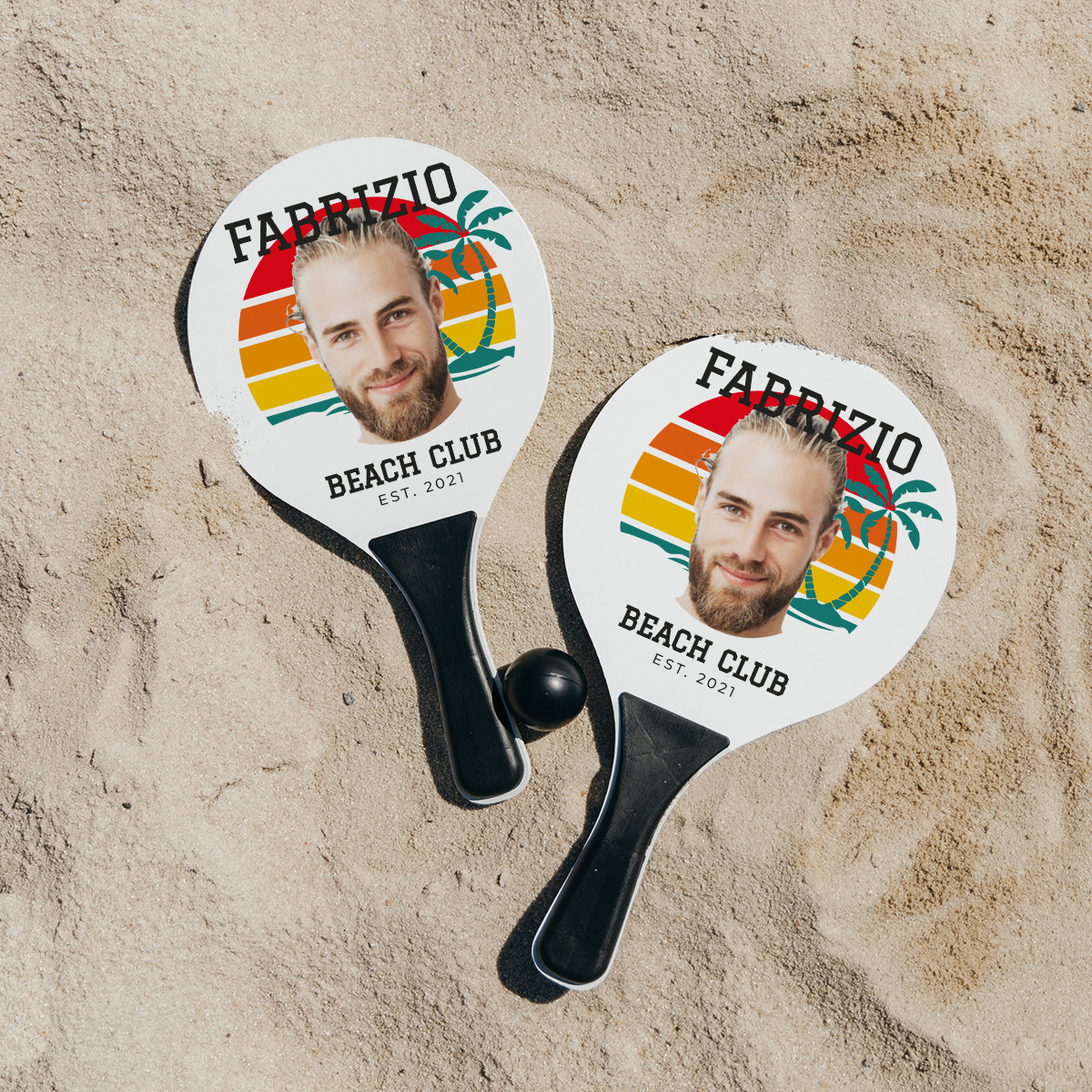 Set da Beach Tennis Personalizzato con Foto e Testo