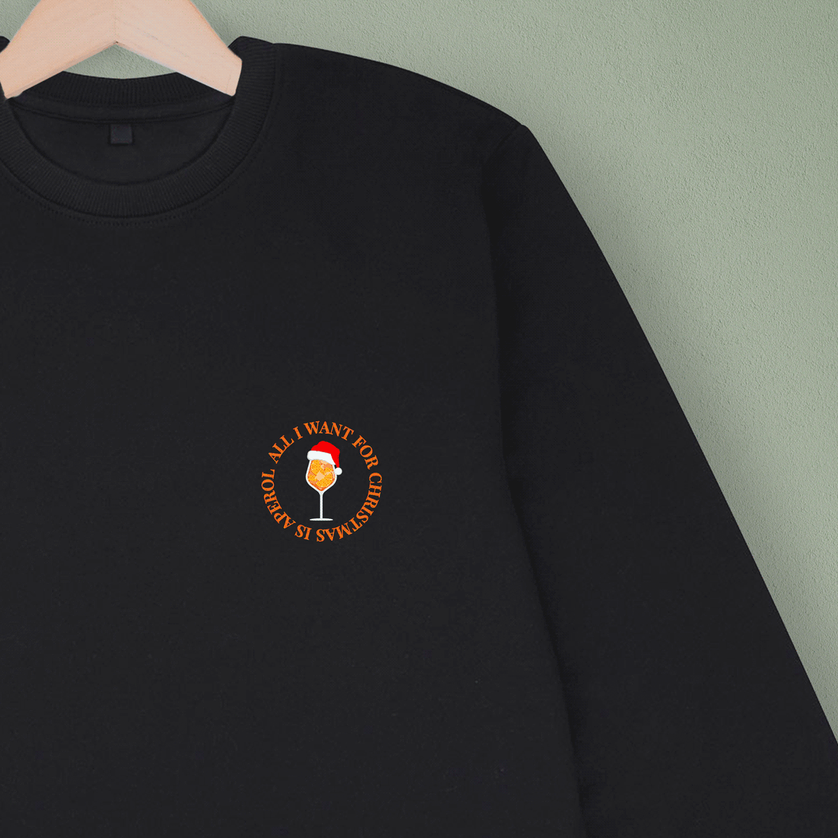 Felpa Natalizia All I Want for Christmas con Drink