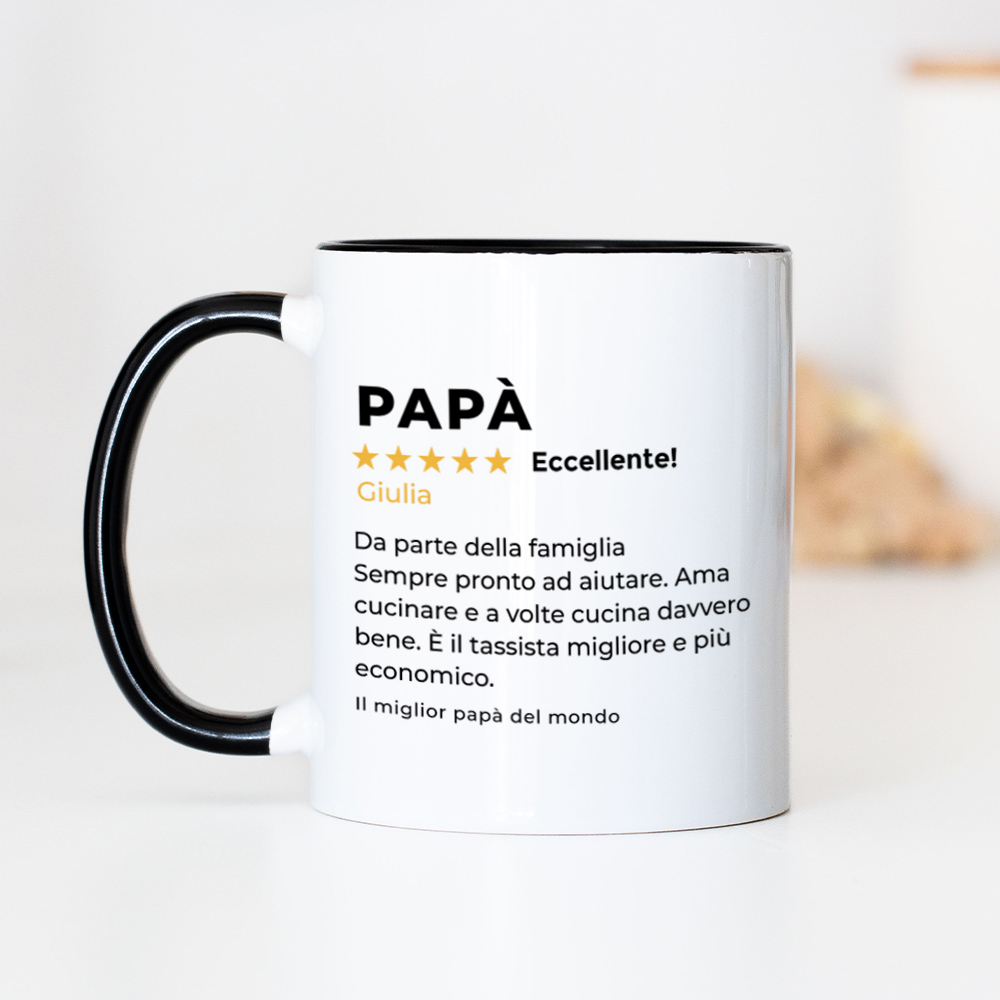 Tazza Personalizzata con Recensione, Festa del Papà, Regali di Compleanno, Regali per Lui, un Amico, il Fratello, Regali per Lei, un'Amica, la Sorella, Regali per la Mamma, Regali per il Papà, Regali Divertenti, Regali Romantici, Regali di Matrimonio, Regalini, Regalo, Idee Regalo