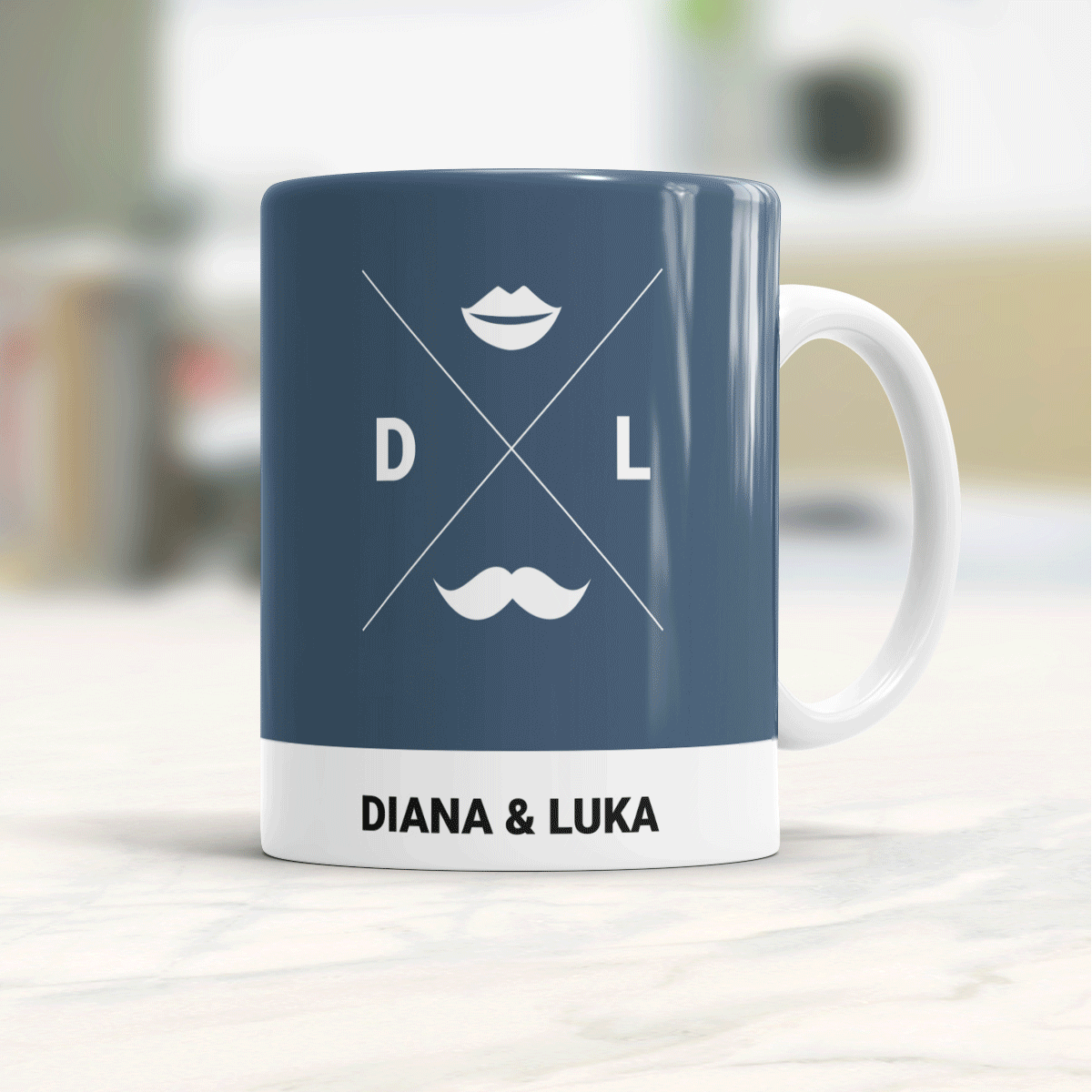 Tazza Hipster per due personalizzabile Tazza Hipster per due personalizzabile