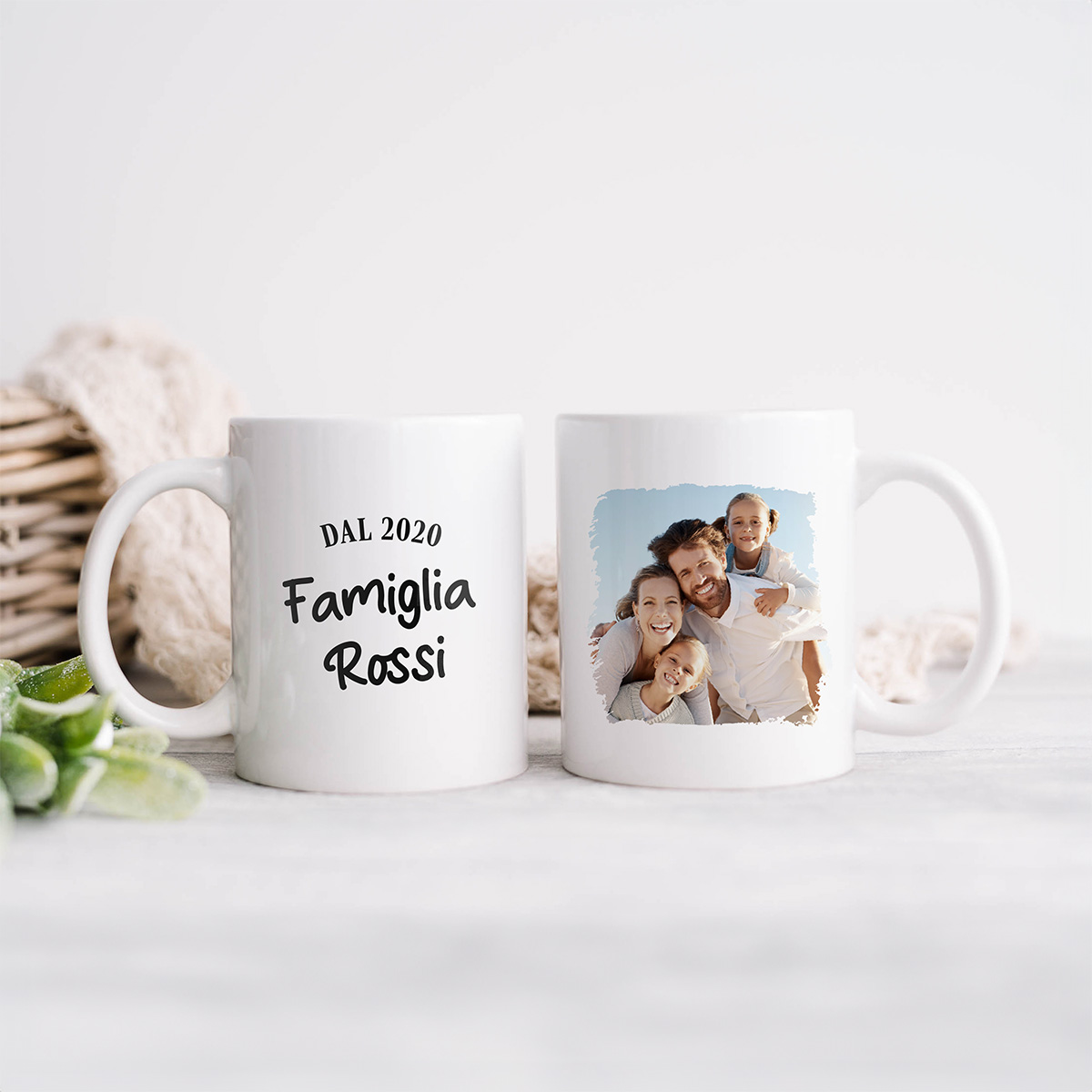 Tazza Personalizzata con Testo e Foto