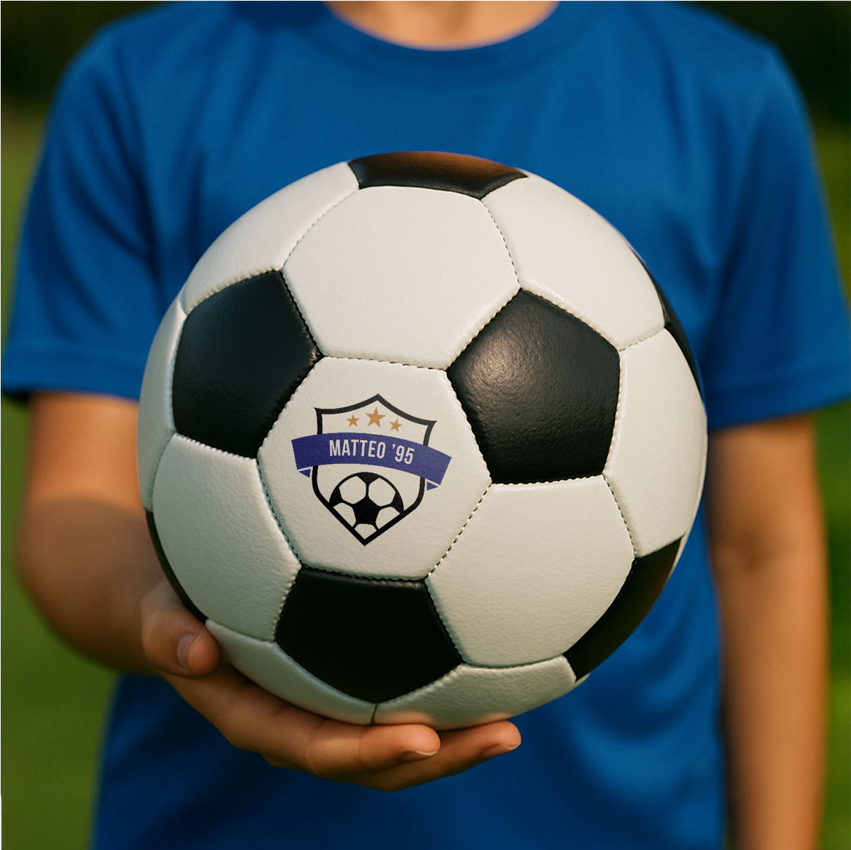 Pallone da Calcio Personalizzato con Testo e Stemma