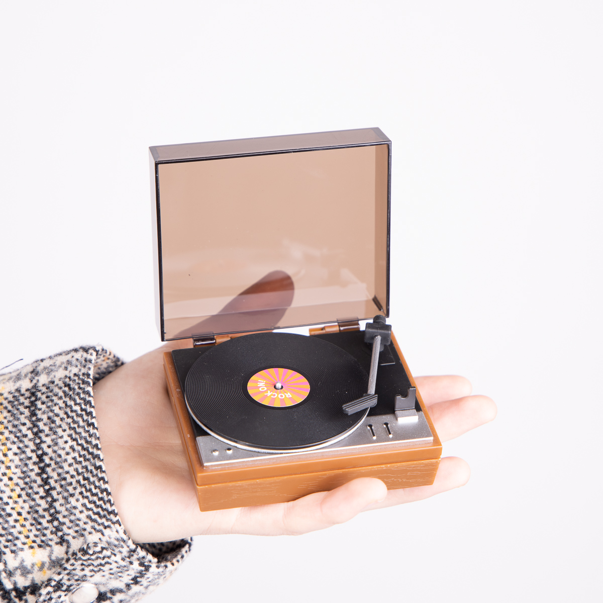 Giradischi Minuscolo con Dischi in Vinile Minuscoli