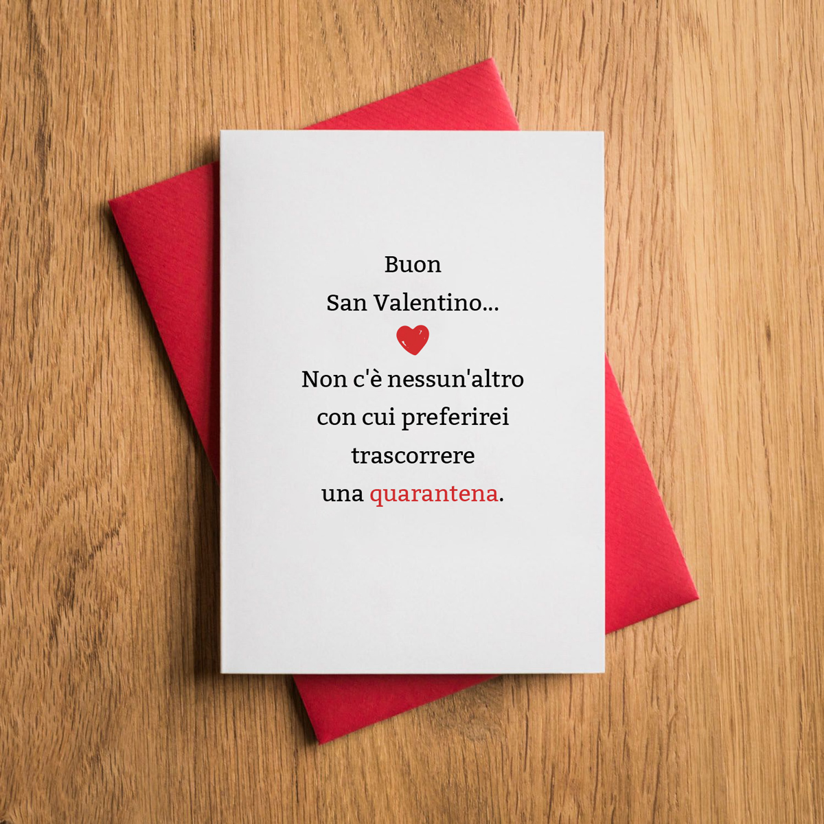 Biglietto per San Valentino Quarantena