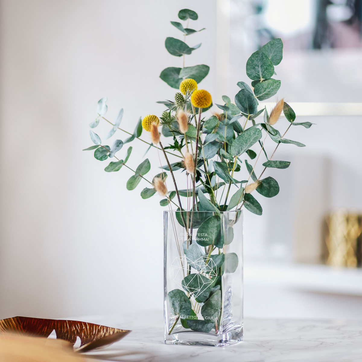 Vaso Personalizzato con Testo e Cuore