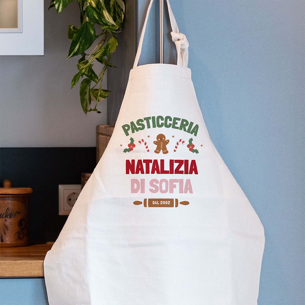 Grembiule Personalizzato Pasticceria Natalizia, Regali Natale, Regali per Lei, un'Amica, la Sorella, Regali per la Mamma, Regali Divertenti, Regali Ro