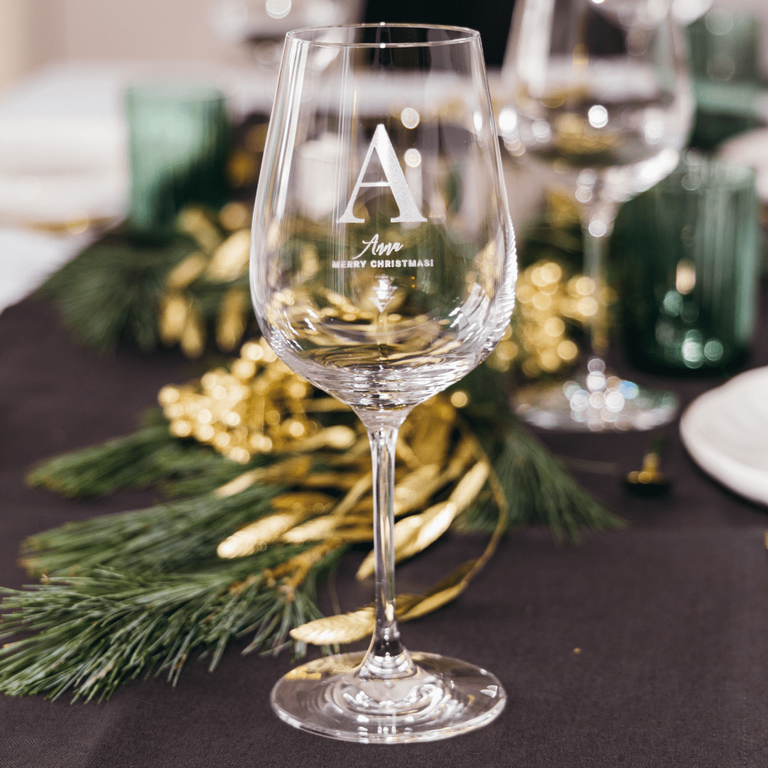 Calice da Vino Personalizzato con Monogramma