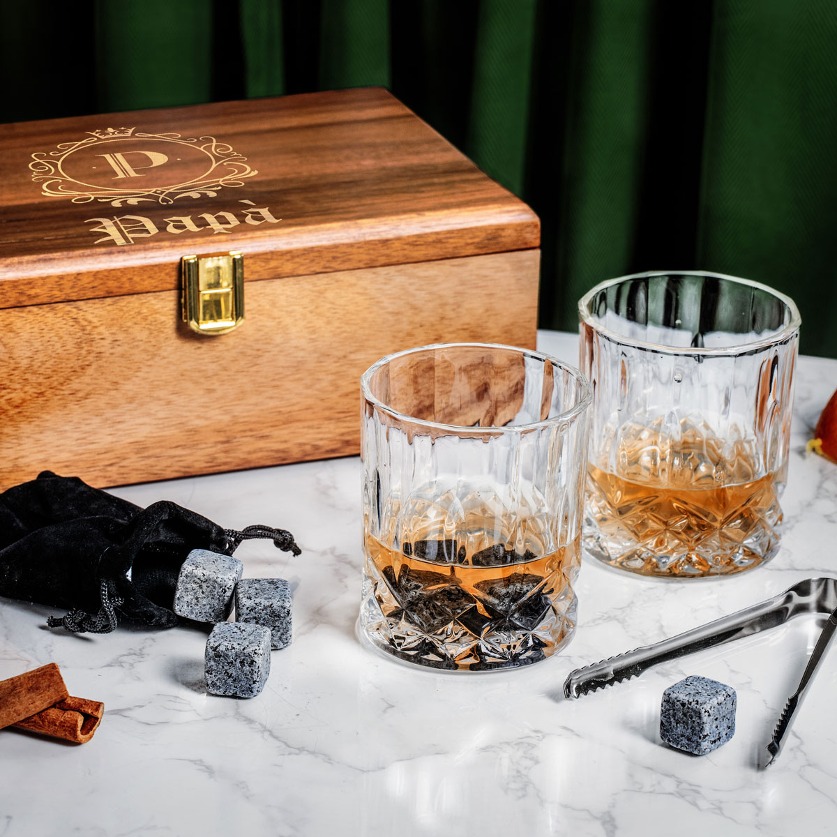 Set Regalo Bicchieri da Whisky con Monogramma