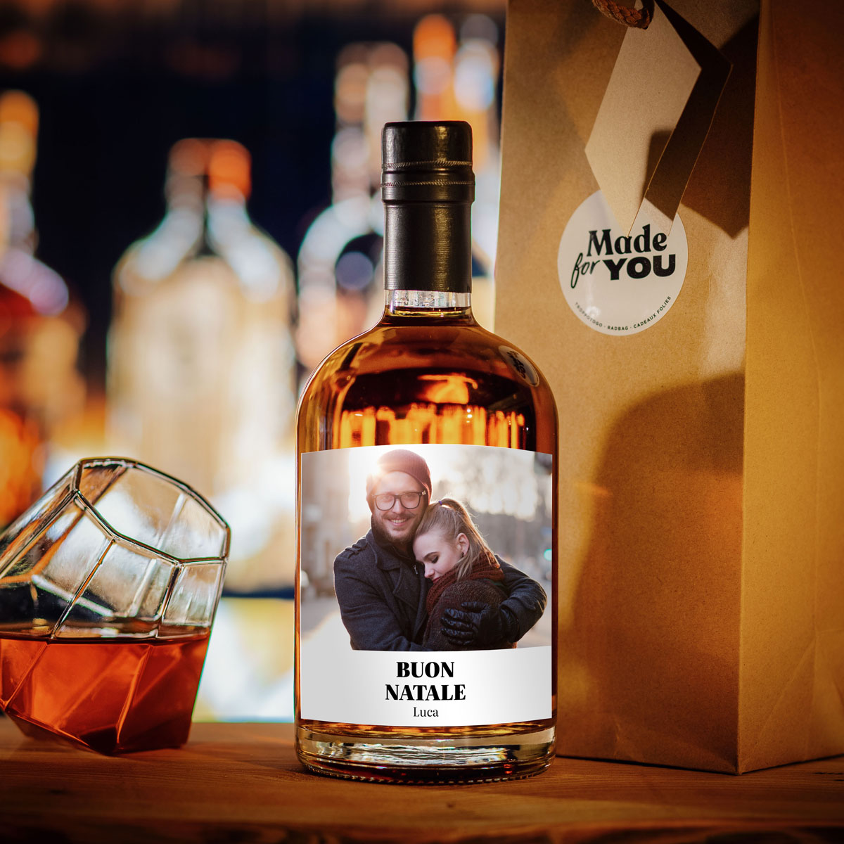 Whisky Personalizzato con Foto e Testo