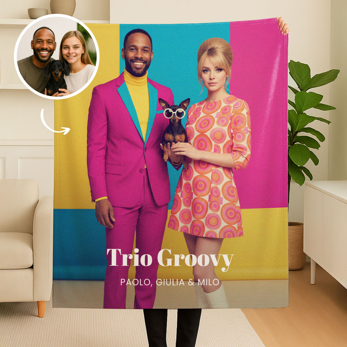 Coperta Personalizzata “Viaggio nel tempo”, Regali Foto, Regali Divertenti, Regali Romantici, Regali di Matrimonio, Regalini, Regalo, Idee Regalo