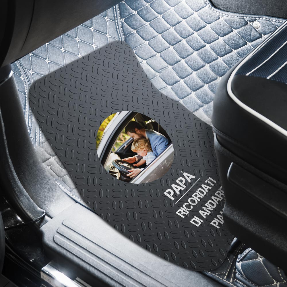 Tappetino per Auto Personalizzato con Foto e Testo regali per il papà tappetino per auto con foto e testo