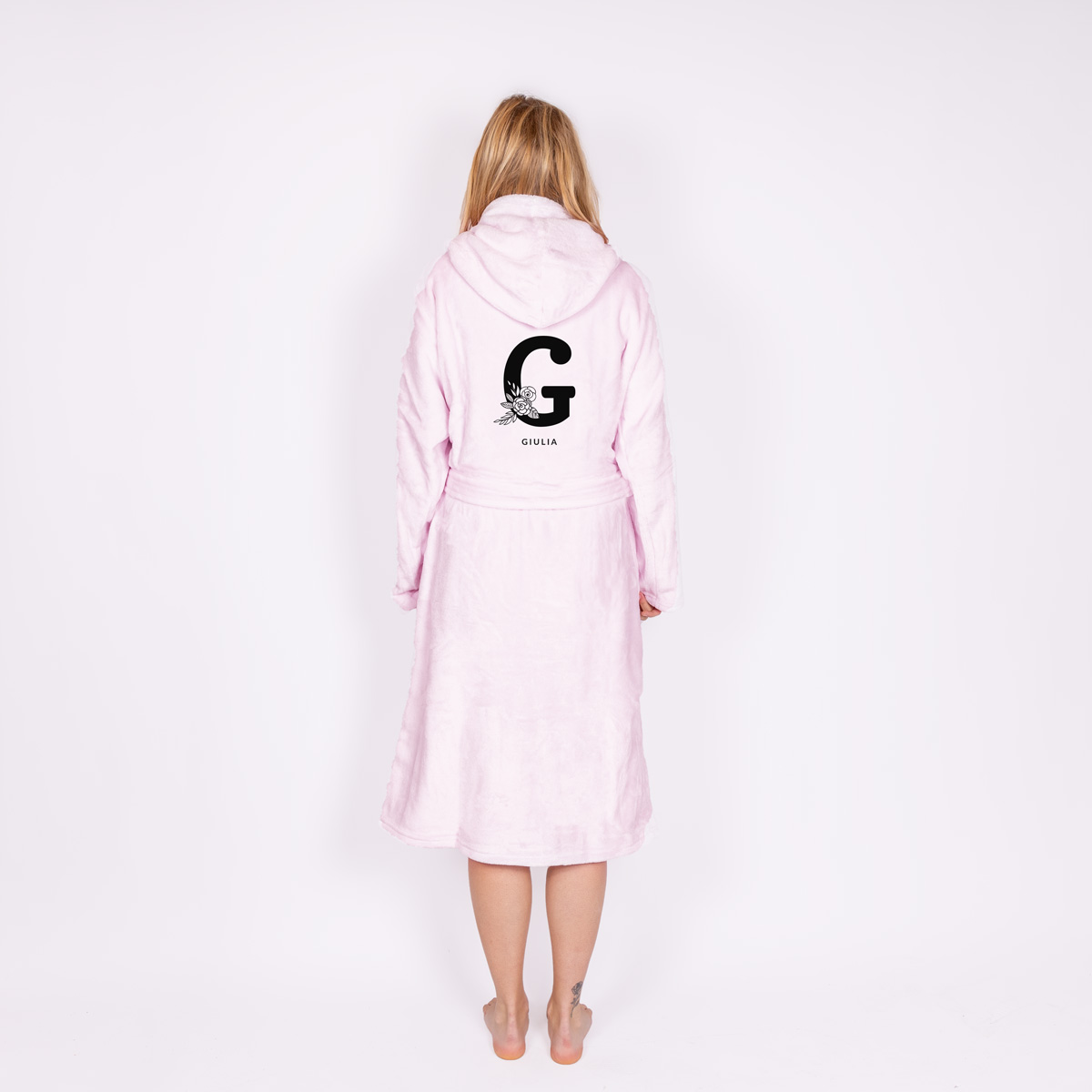 Accappatoio Personalizzato con Monogramma e Testo regali per un'amica o per la fidanzata accappatoio personalizzato con monogramma e testo