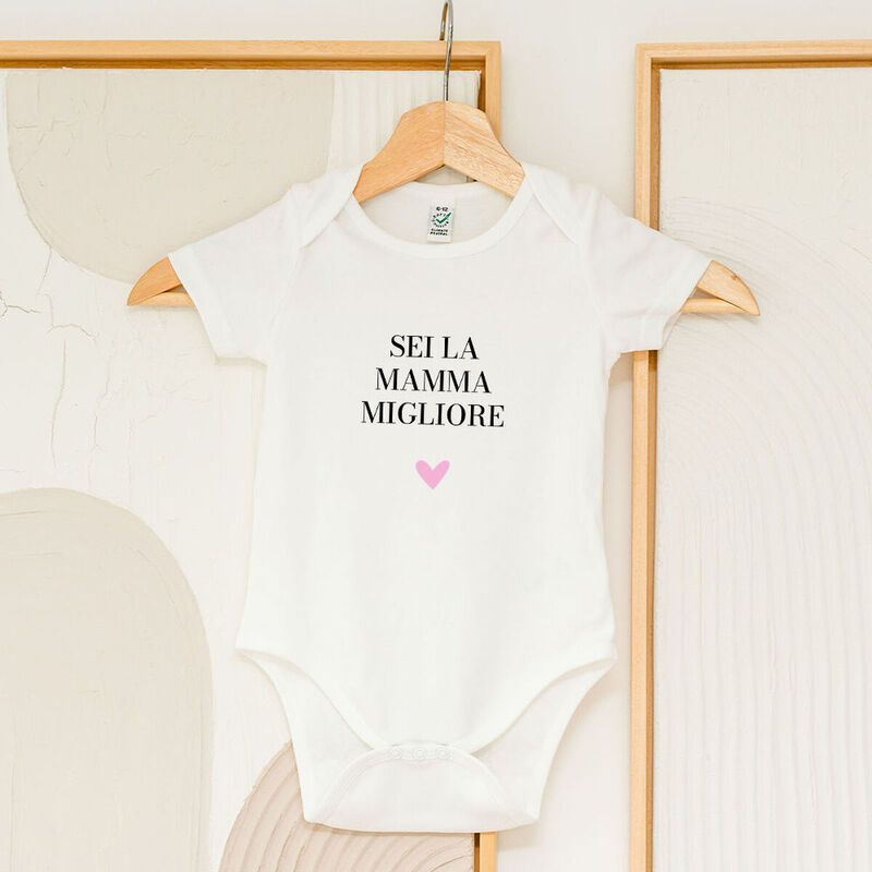 Body Neonato Personalizzato con Frase e Cuore