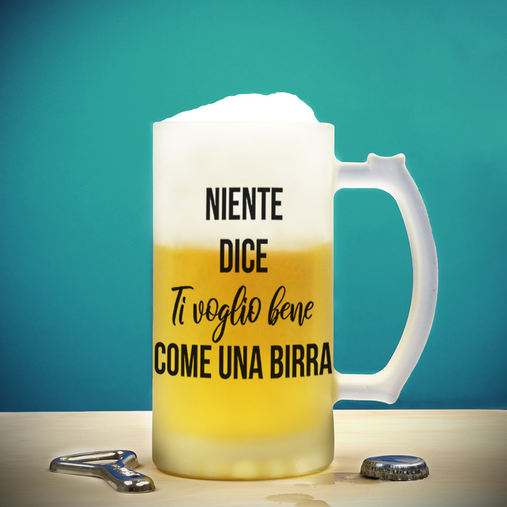 Boccale da Birra Personalizzato con Testo su 4 Righe regali per un amico o per il fidanzato boccale da birra con testo su 4 righe