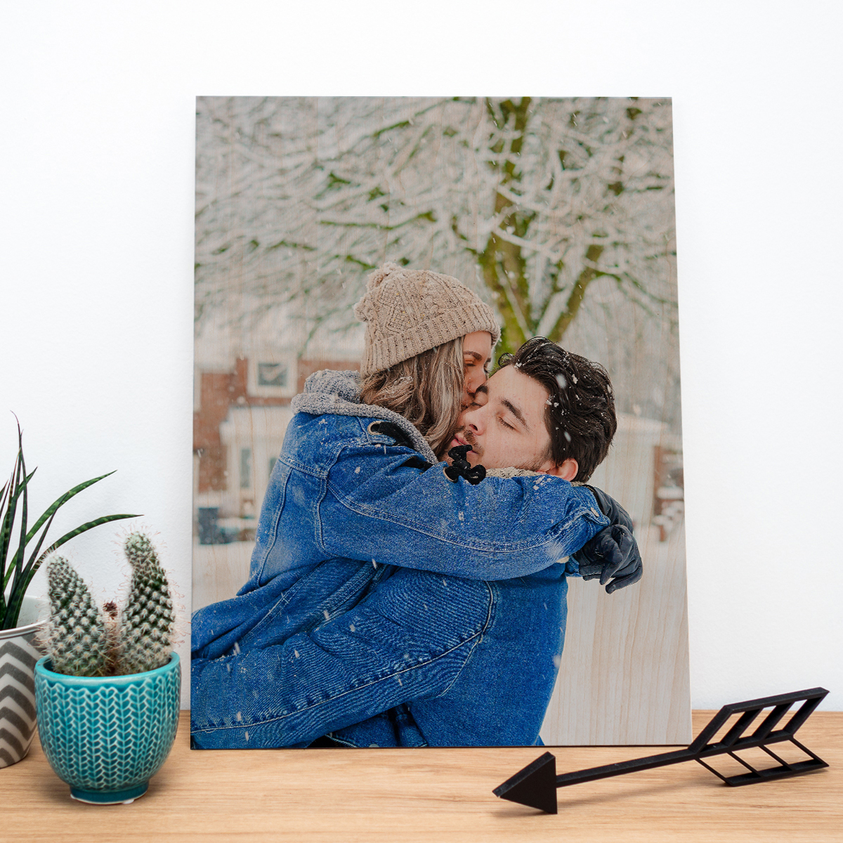 Personalisierbares Foto Holzbild regali di natale foto su legno personalizzabile