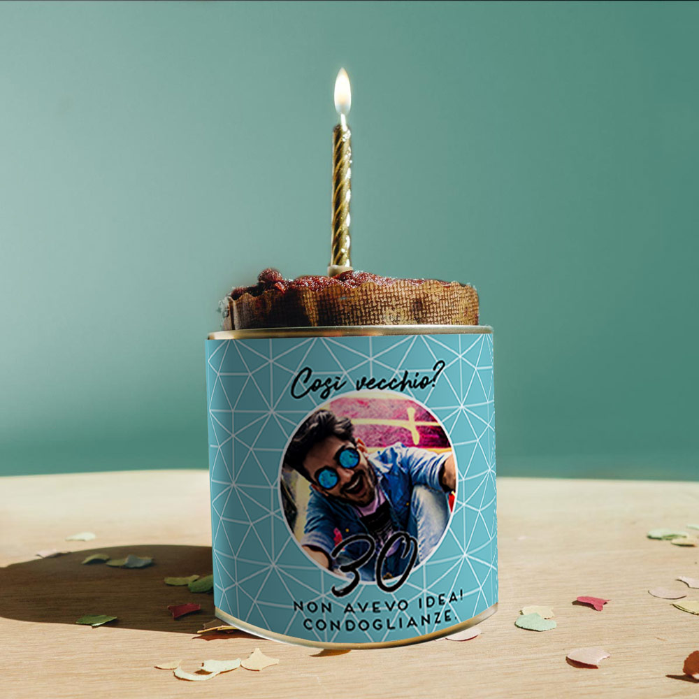 regali di compleanno per i 30 anni torta in lattina personalizzata per il compleanno