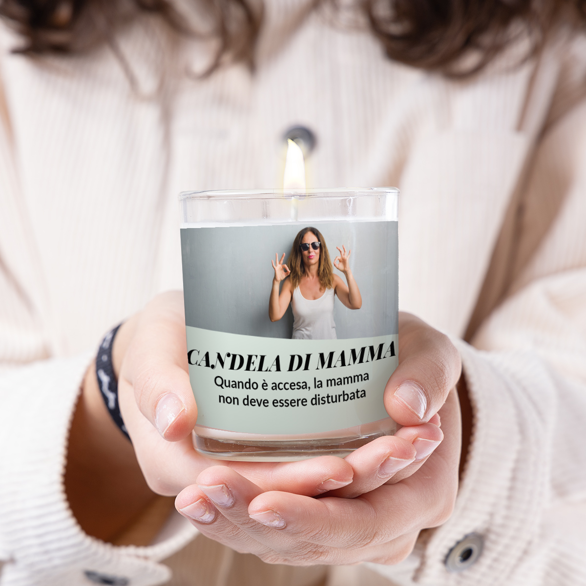 Candela Profumata con Foto e Testo regali per la mamma candela profumata personalizzata con foto e testo