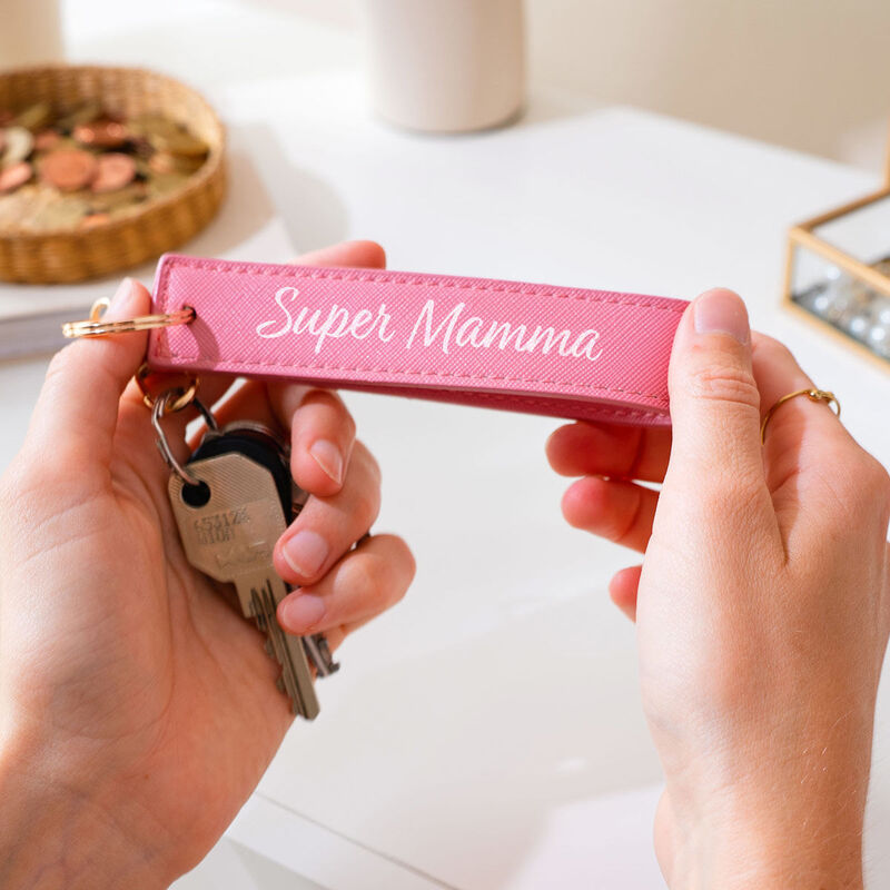 Portachiavi Personalizzato in Pelle con Testo