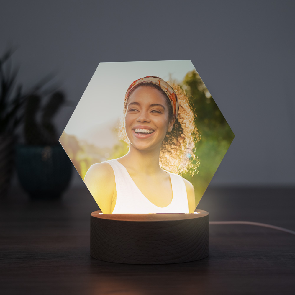 regali di compleanno per lei lampada LED personalizzata con foto
