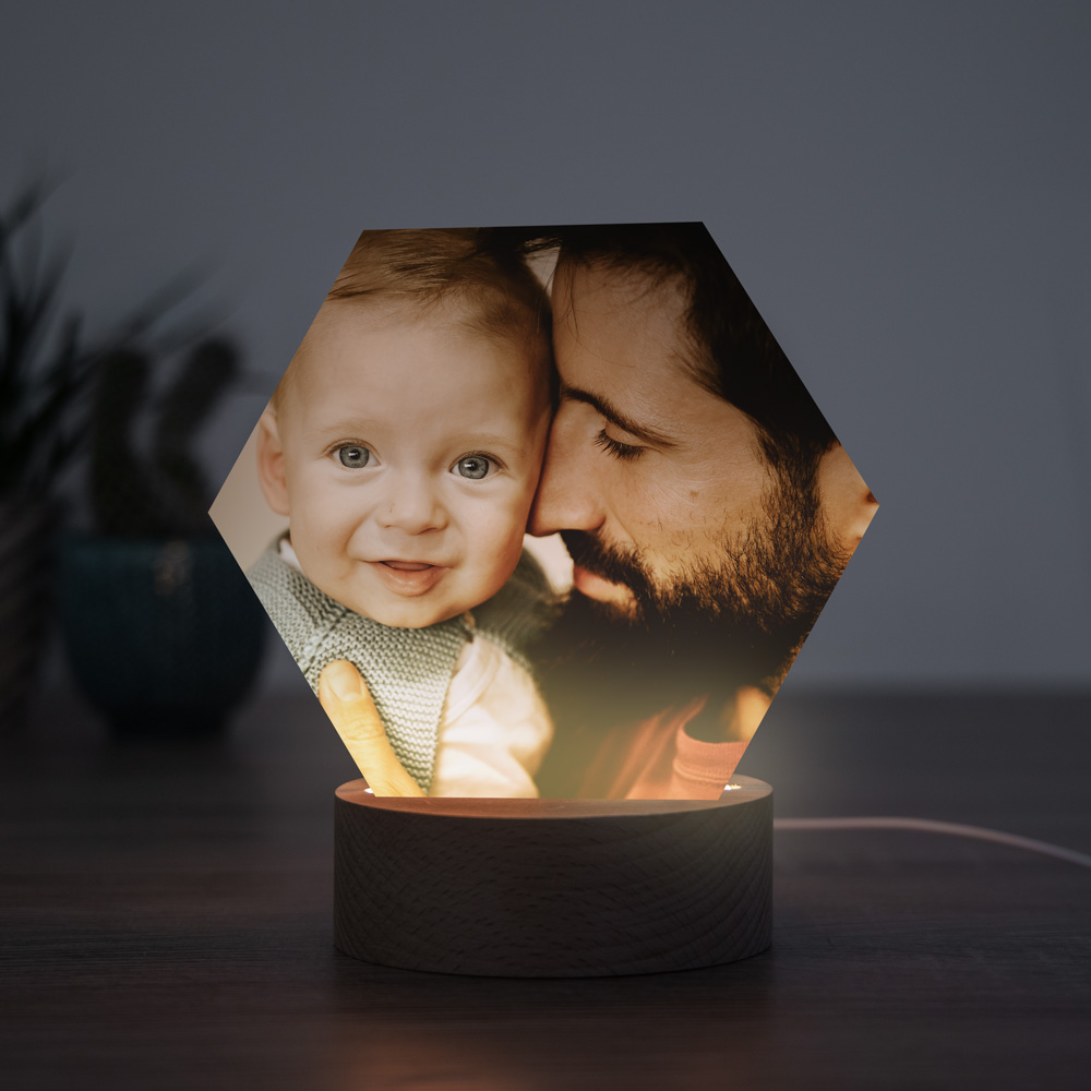 regali per la festa del papà lampada LED con foto