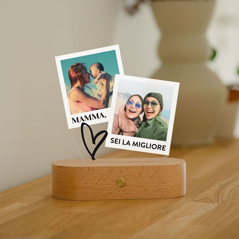 Lampada LED Personalizzata con Foto Polaroid