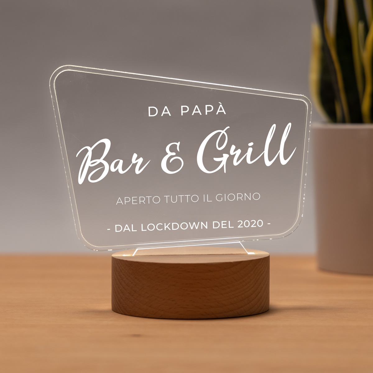 Lampada LED Cartellone Personalizzata regali per lui lampada led personalizzata in stile cartellone