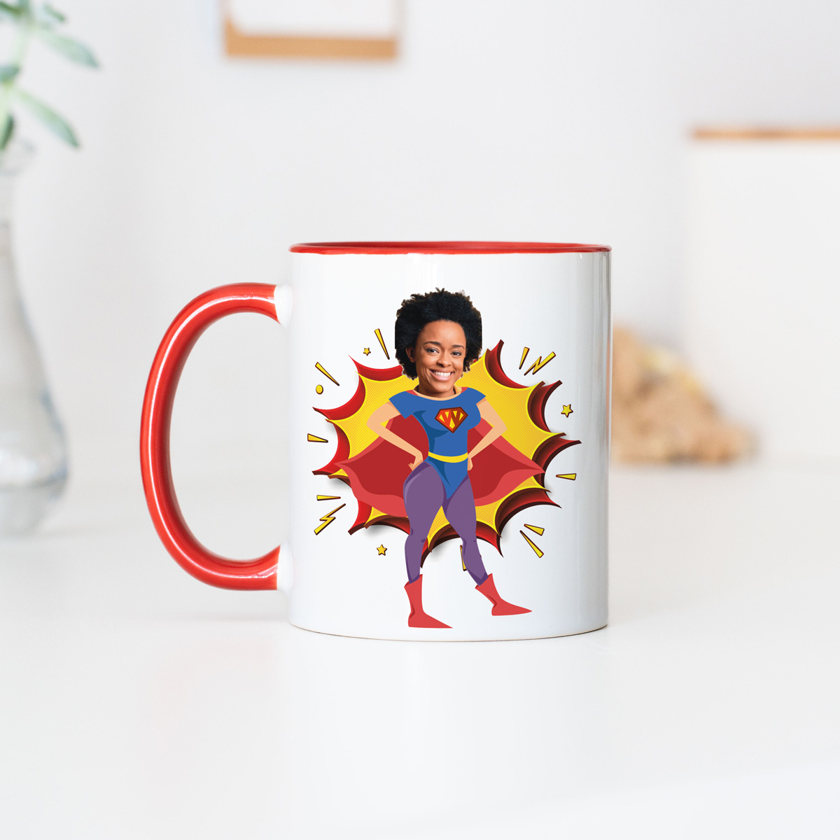 Tazza Supereroe Personalizzata con Faccia regali per la mamma tazza supereroe personalizzata con faccia